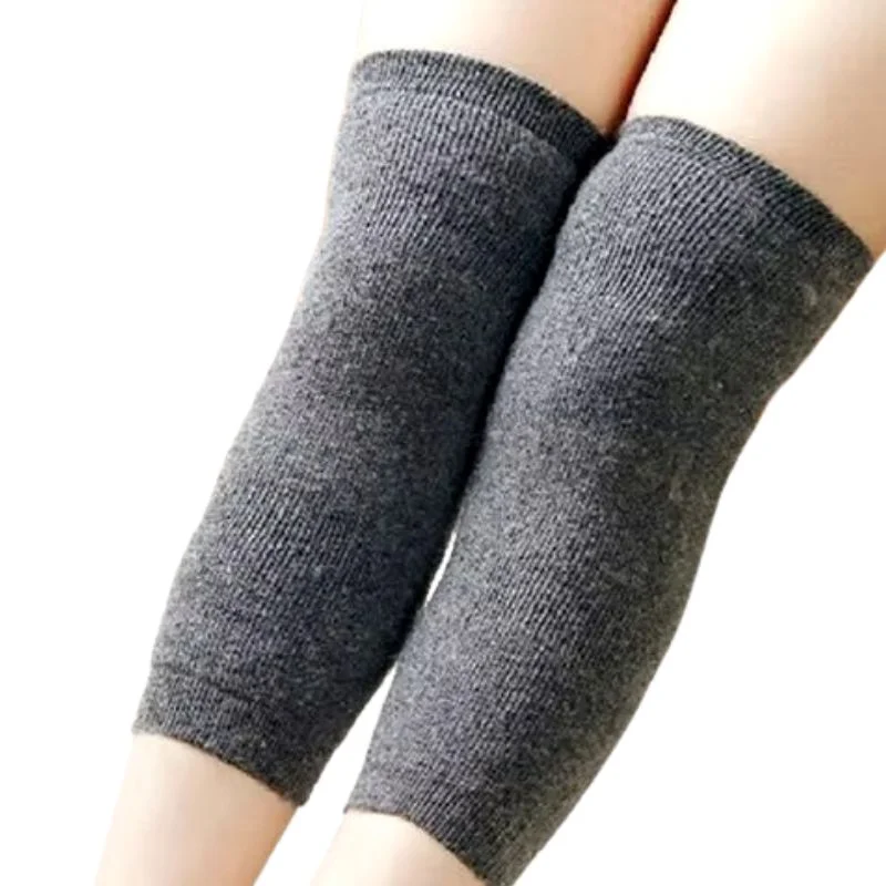 Untitleddesign94_1766753974.webp Unisex Wool Knee Warmers Pair | Warm Elastic Fit, Plain design | Winter Wear for Men & Women | Random Colors - Image 1