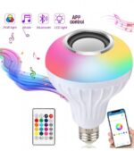2-in-1 Smart LED Bulb with Bluetooth Speaker | RGB Color Light + Remote Control - Image 5