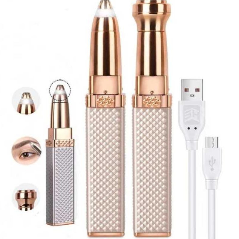 WhatsApp-Image-2024-03-23-at-3.4-600x600_1744065093.jpg 2-in-1 Flawless Facial Hair Remover & Eyebrow Trimmer | USB Rechargeable, Painless & Portable | Pink - Image 1