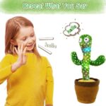 Rechargeable Dancing Cactus Toy with Hat | Interactive Singing, Talking & Dancing Plush for Kids - Image 6