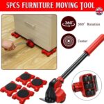 5-in-1 Heavy Furniture Mover Tool Set with Lifter & 360° Rollers