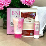 BNB Pink Face Glow Kit | 3-in-1 Skincare Wash Mask SPF Protection Set - Image 6