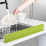 Large Size Silicone Sink Splash Guard Set |  Non-Slip Water Barrier with Strong Suction Cups for Kitchen & Bathroom Use