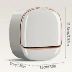 Milky White | Self-Adhesive Wall-Mounted Luxury Soap Holder with Lid and Drainage Tray - Image 4