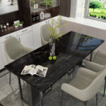 Black & Grey | Marble Sheet Sticker 60x200cm | Waterproof Self-Adhesive PVC Wallpaper for Furniture Walls