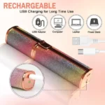 Flawless 2-in-1 Eyebrow Trimmer | Rechargeable Hair Remover with USB Charging Cable & Cleaning Brush - Image 3