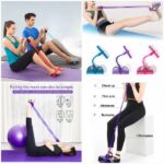 Tummy Trimmer | Foot Pedal Resistance Band | Elastic Sit-Up Pull Rope | Fitness & Yoga Trainer | Random Colors - Image 7