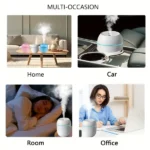 Humidifier With Warm LED Outline | USB Portable Air Humidifier | For Home, Office & Car | 220ml Mist Air Freshener