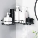 Wall Corner Rack with 2 Self-Adhesive Screws | Stainless Steel Bathroom & Kitchen Storage Shelf - Image 5