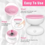 Electric Makeup Brush Cleaner Machine | Automatic USB Rechargeable Brush Washer | Gentle Silicone Cleaning - Image 2