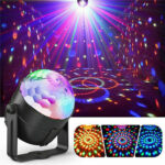 LED Disco Party Lights Crystal Magic Ball 3W RGB | Colorful Projection Lamp for Parties & Events - Image 4