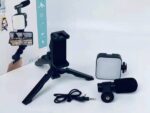 AY-49 Video Making Kit | All-in-One Vlogging Tripod with Wireless Remote, Microphone, LED Light & Mobile Holder - Image 2