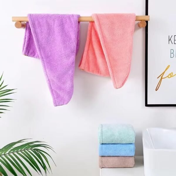 Microfiber Hair Drying Towel Wrap - detail view