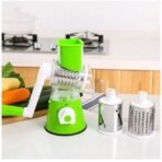 Manual Rotary Vegetable Grater with 3 Drum Blades