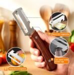 3-in-1 Vegetable Peeler with Wooden Handle