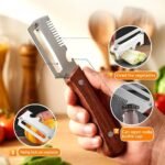 3-in-1 Vegetable Peeler with Wooden Handle
