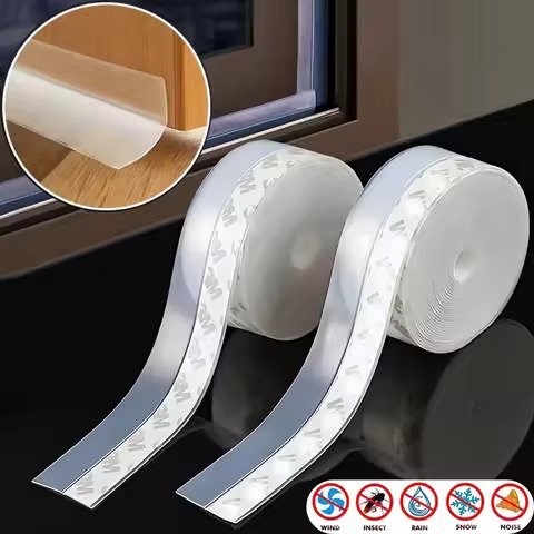 Self-Adhesive Silicone Door & Window Seal, 5m