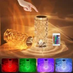 Rechargeable RGB Crystal-Effect Table Lamp with Remote
