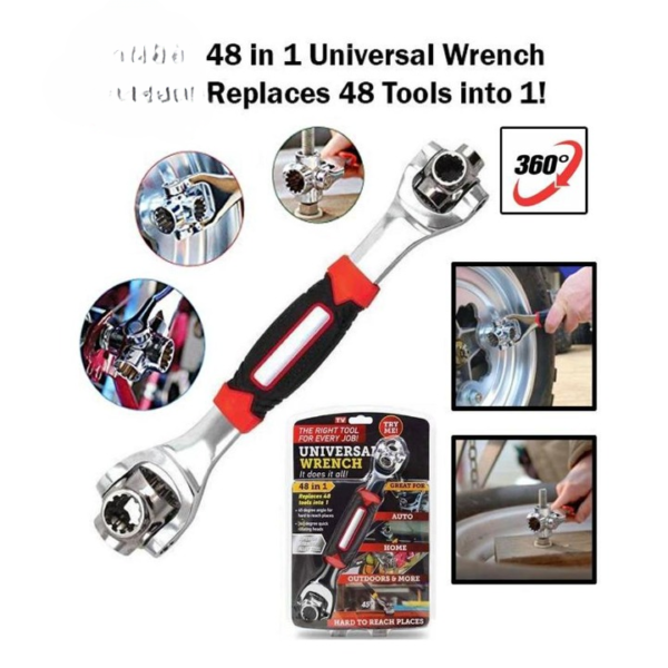 Multi-Size Rotating-Head Wrench – detail