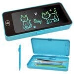 Pencil Case with LCD Writing Pad & Stylus, Random Colour