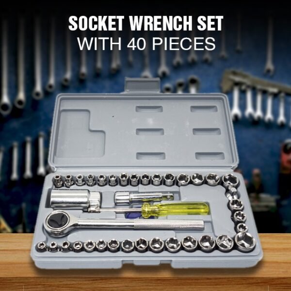40-Piece Socket & Screwdriver Tool Set