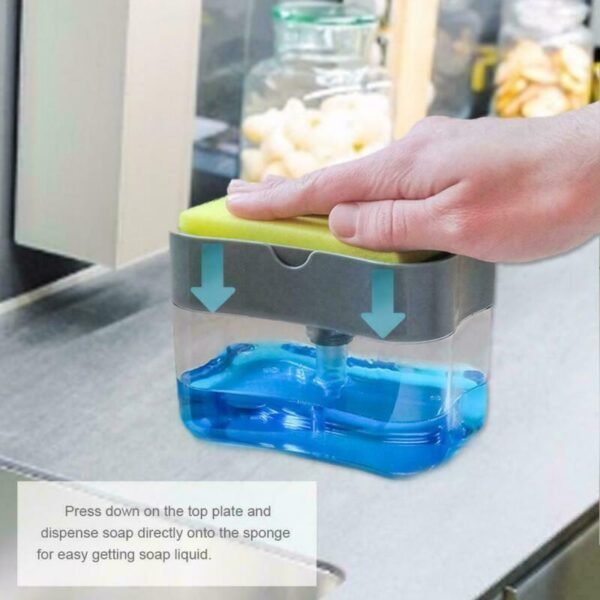 2-in-1 Kitchen Soap Dispenser with Sponge Holder