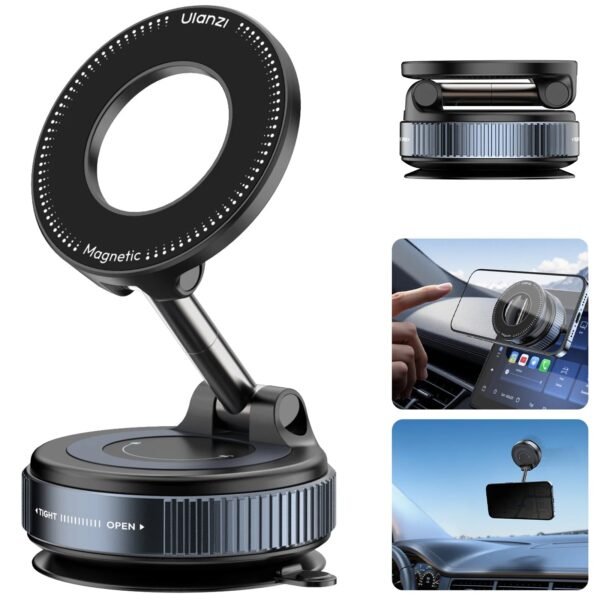 360° Magnetic Car Phone Mount with Suction Base – detail