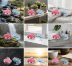 Silicone Shampoo Brush & Scalp Massager - detail view