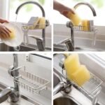 Stainless Steel Faucet-Mounted Sink Organizer