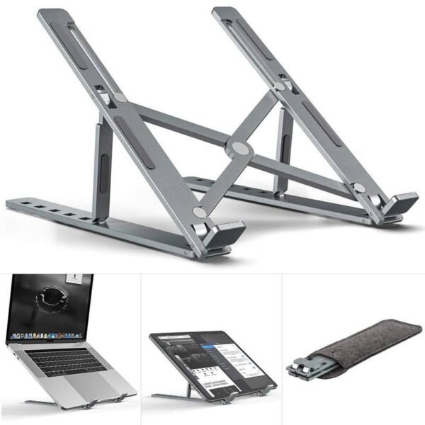 Adjustable Foldable Metal Laptop Stand with Cover - detail view