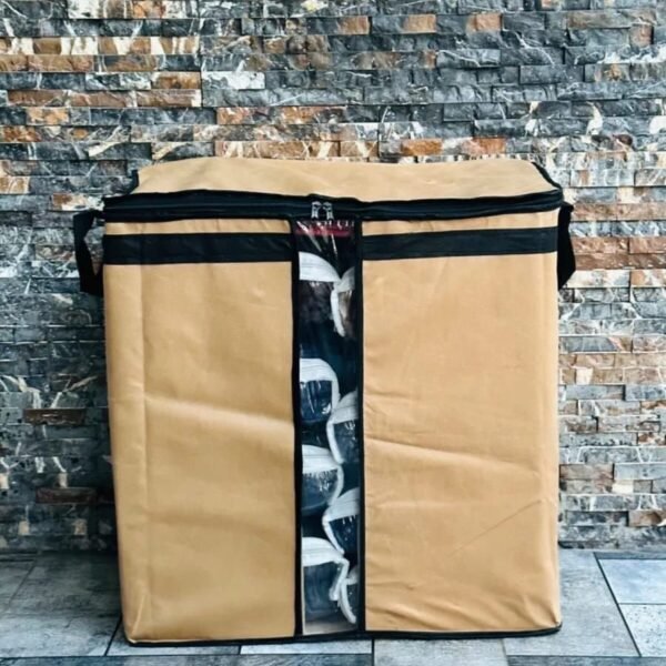 Foldable Clothes & Blanket Storage Bag, 110GSM - detail view