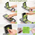 16-in-1 Vegetable Chopper & Slicer with Container - detail view
