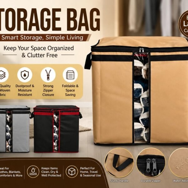 Foldable Clothes & Blanket Storage Bag, 110GSM