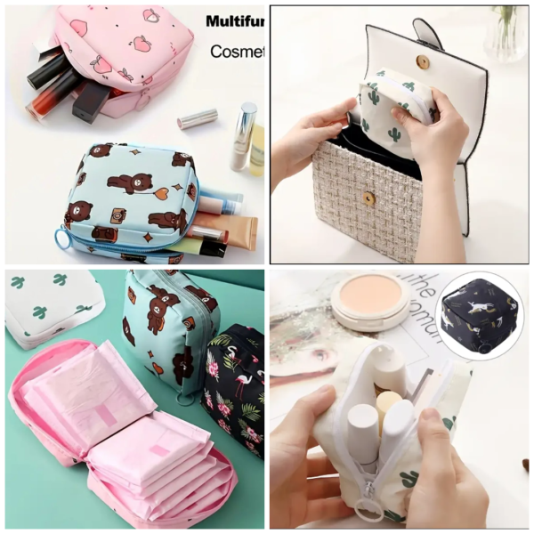 Compact Zip Pouch for Daily Essentials — Random Design